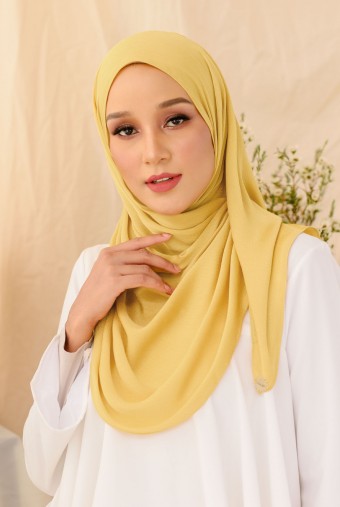 (AS-IS) Nour Long Shawl In Yellow